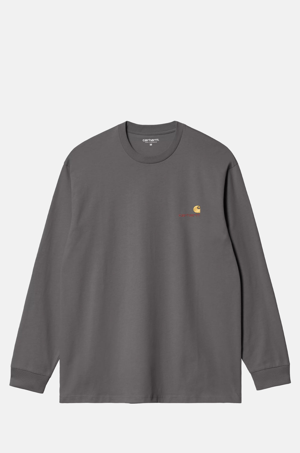 Carhartt WIP L/S American Script T-Shirt Graphite.