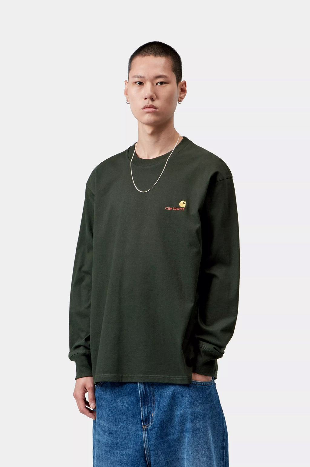 L/S American Script T-Shirt Raven