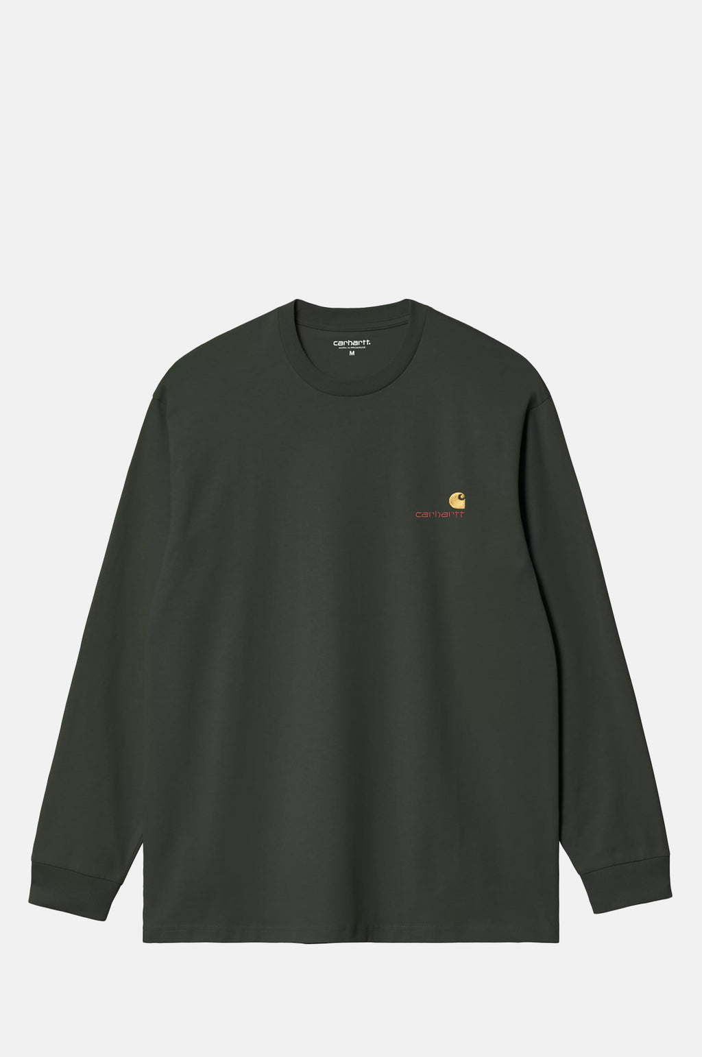 Carhartt WIP L/S American Script T-Shirt Raven.