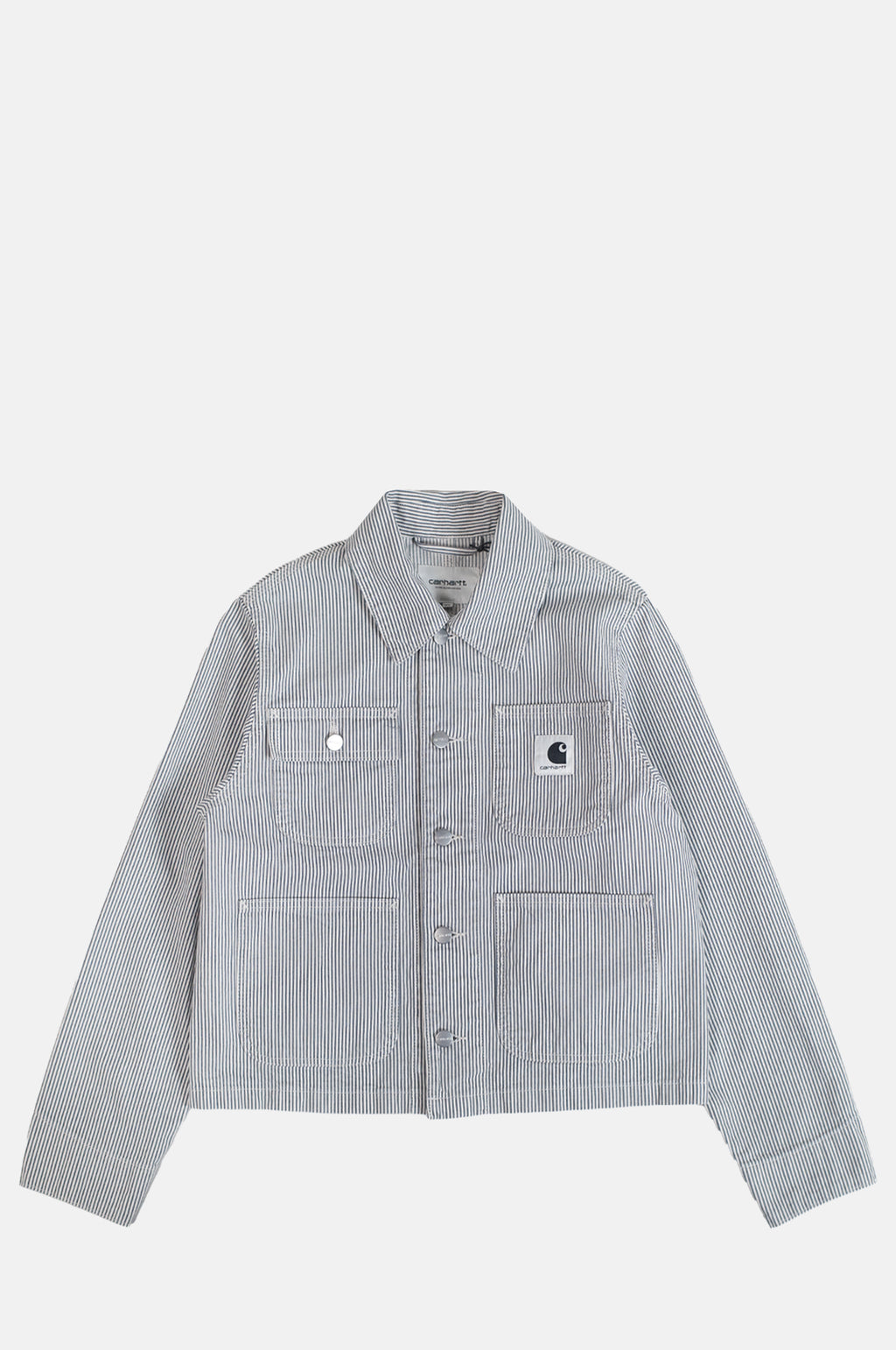 Carhartt WIP Mercer Chore Coat Hickory Stripe Graphite Wax.