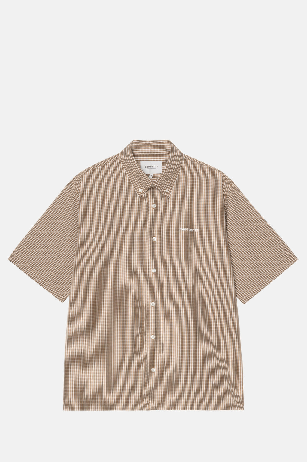 Carhartt WIP S/S Groff Shirt Hamilton Brown.
