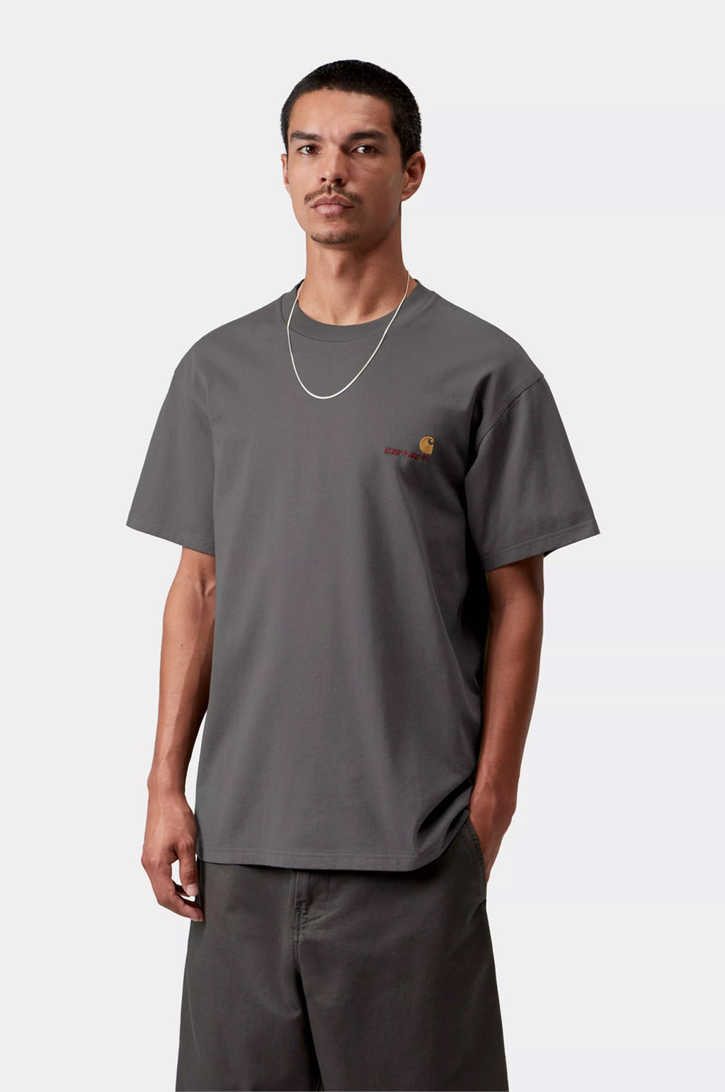 S/S American Script T-Shirt Graphite