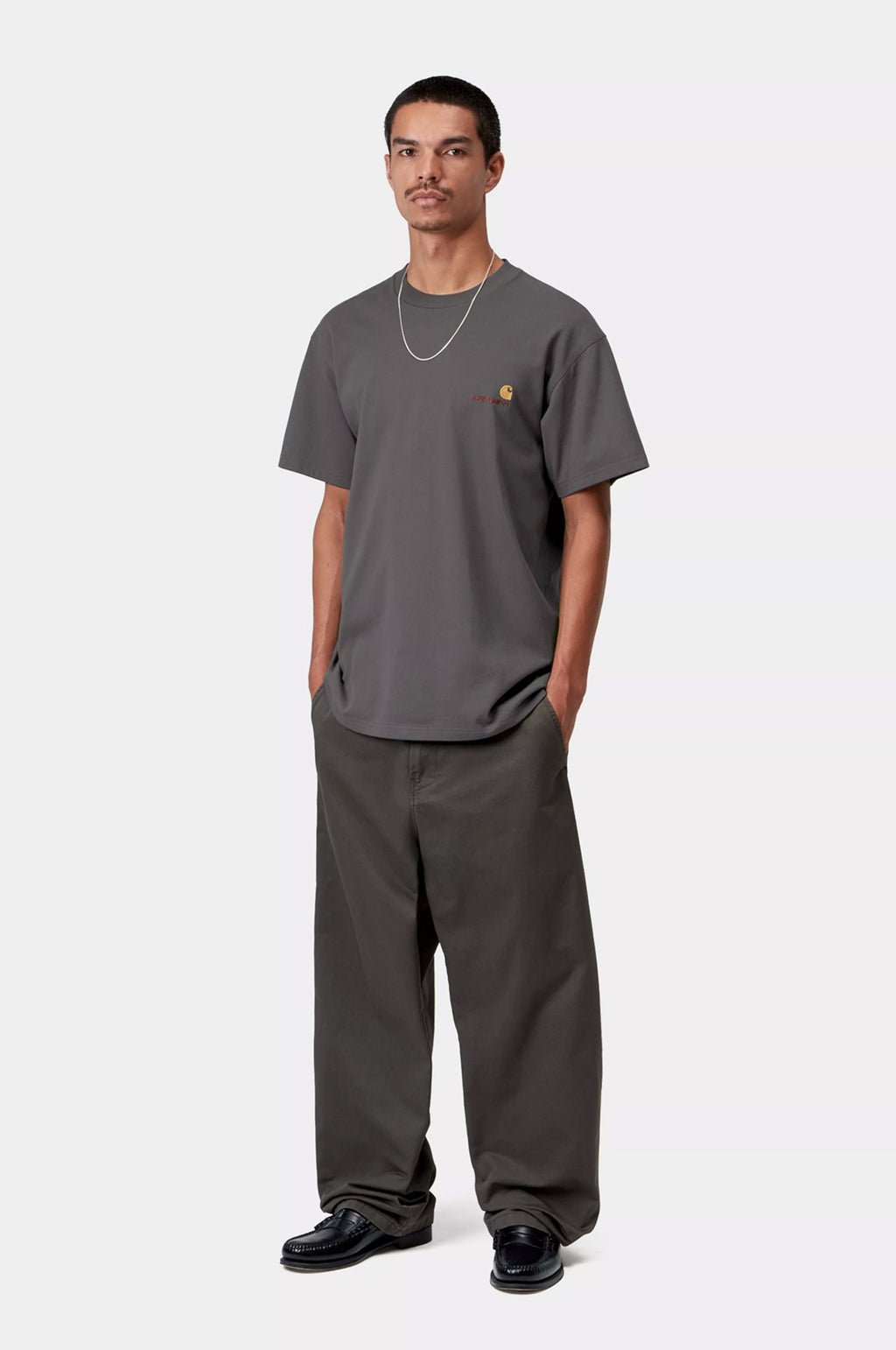 S/S American Script T-Shirt Graphite