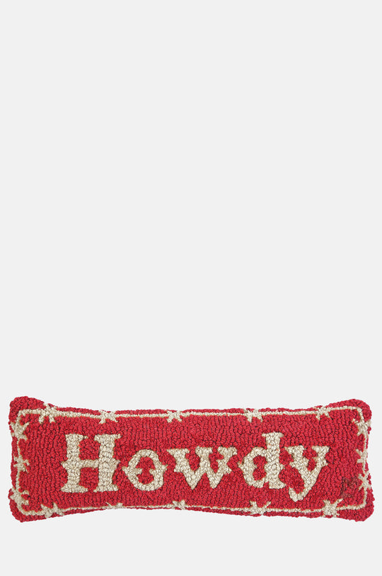 Howdy Hand Hooked Wool Cushion
