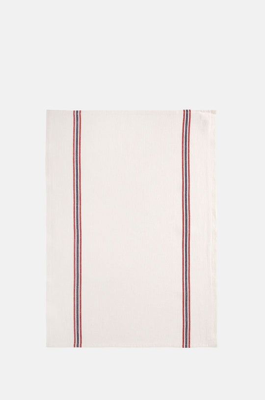 Drapeau Linen Tea Towel White