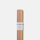Chic and Paper Mustard and Candy Pink Cotton Stripe Ribbon 35mmx5m.