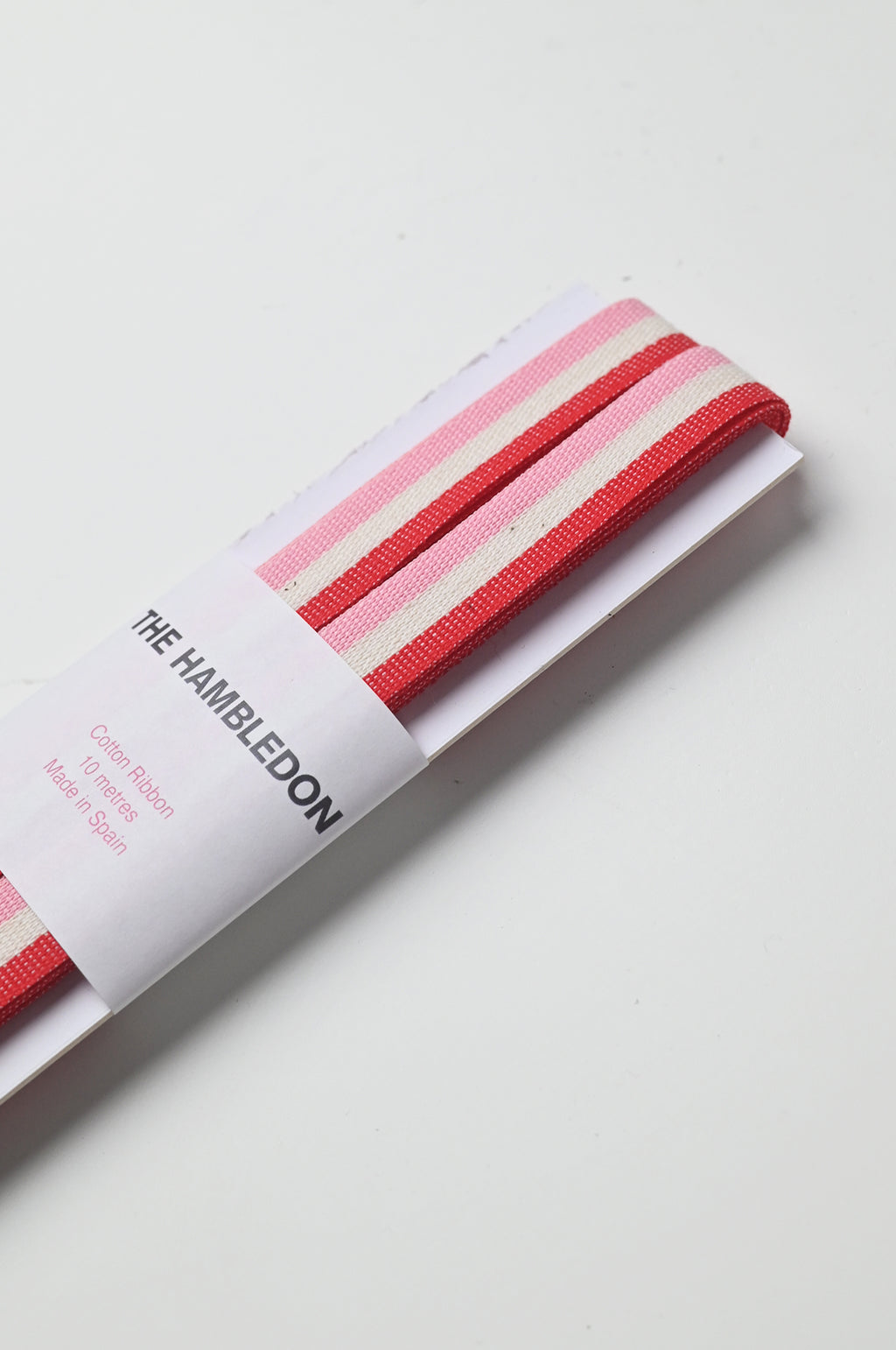 Christmas Red Tricolor Cotton Ribbon 15mm x 10m