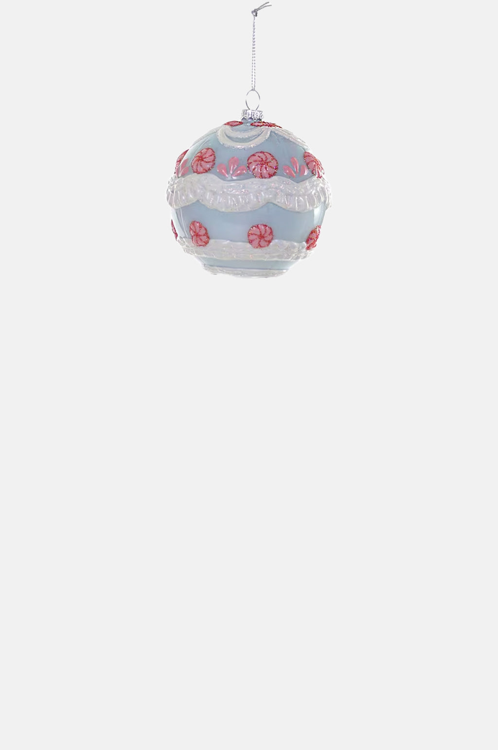 Cody Foster Cake Bauble Ornament Blue and White.