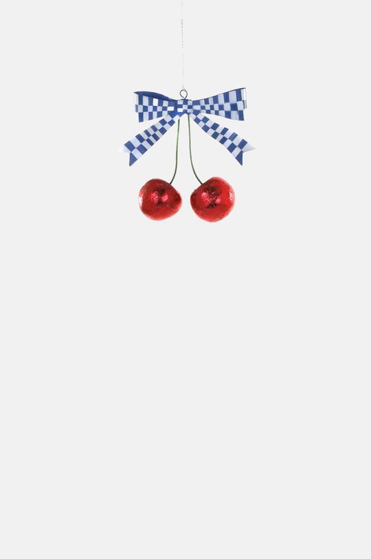 Coquette Cherries Ornament Medium Bow
