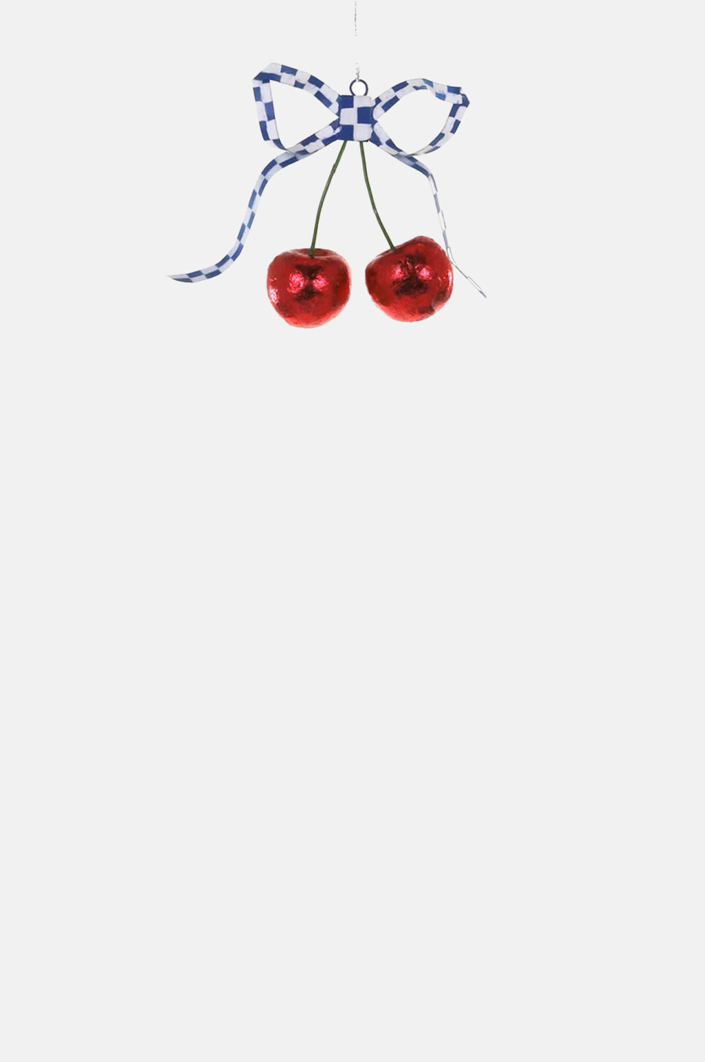 Cody Foster Coquette Cherries Ornament Thin Bow.