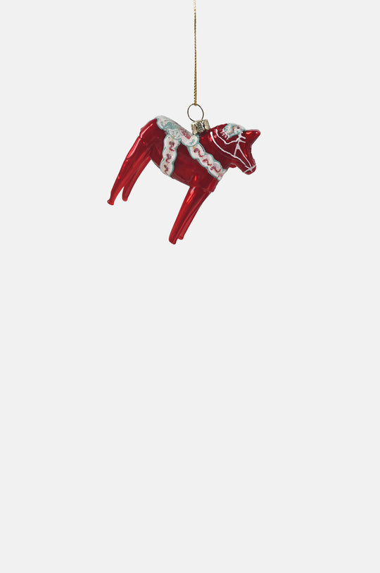 Dala Horse Ornament Red