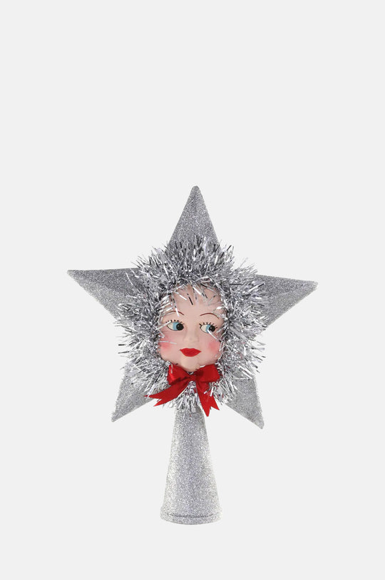 Doll Face Tree Topper Silver