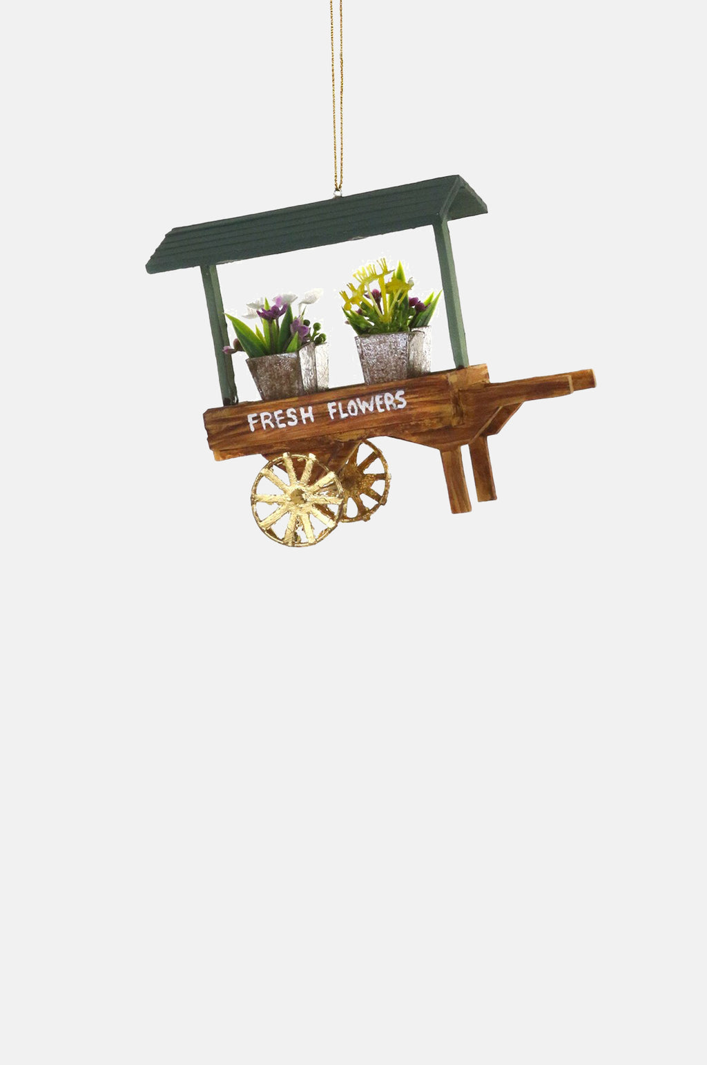 Cody Foster and Co Flower Market Cart Ornament.