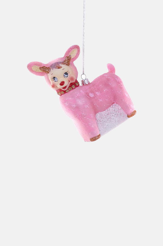 Pink Reindeer Ornament