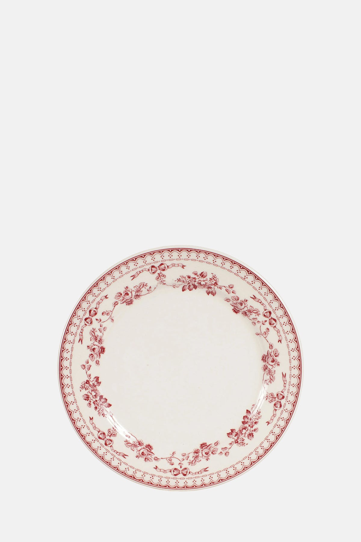 Comptoir de Famille Faustine Dessert Plate Burgundy.