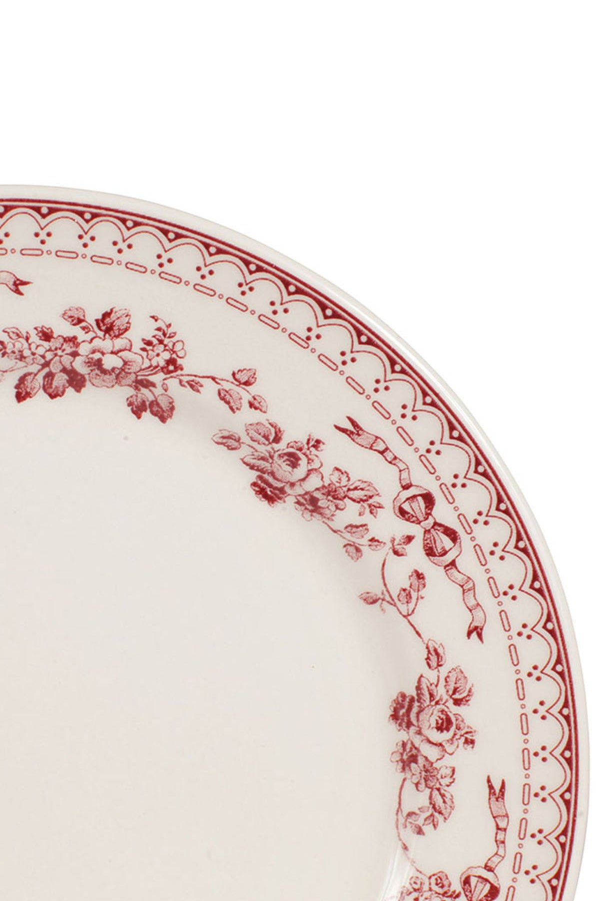 Faustine Dessert Plate Burgundy