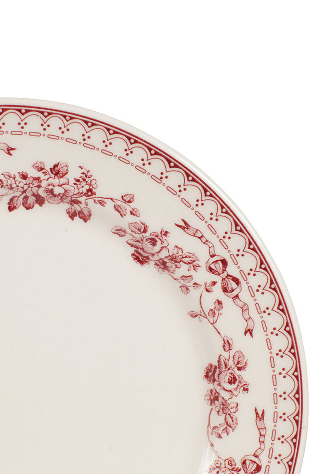 Faustine Dessert Plate Burgundy