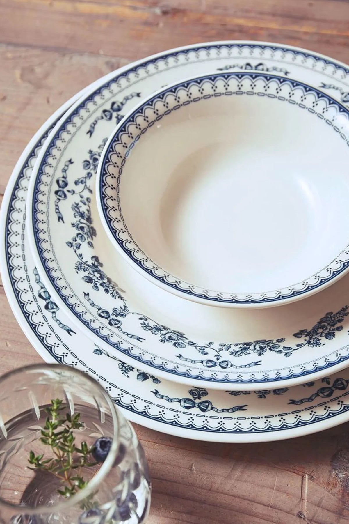 Faustine Dinner Plate Old Blue