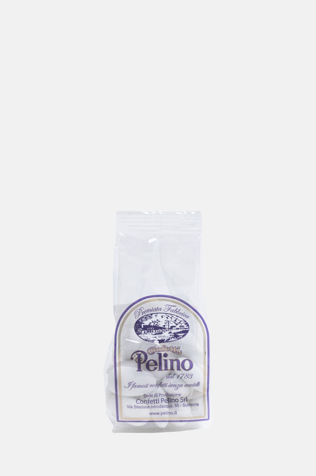 Confetti Pelino Sicilia White Sugared Almonds 100g.