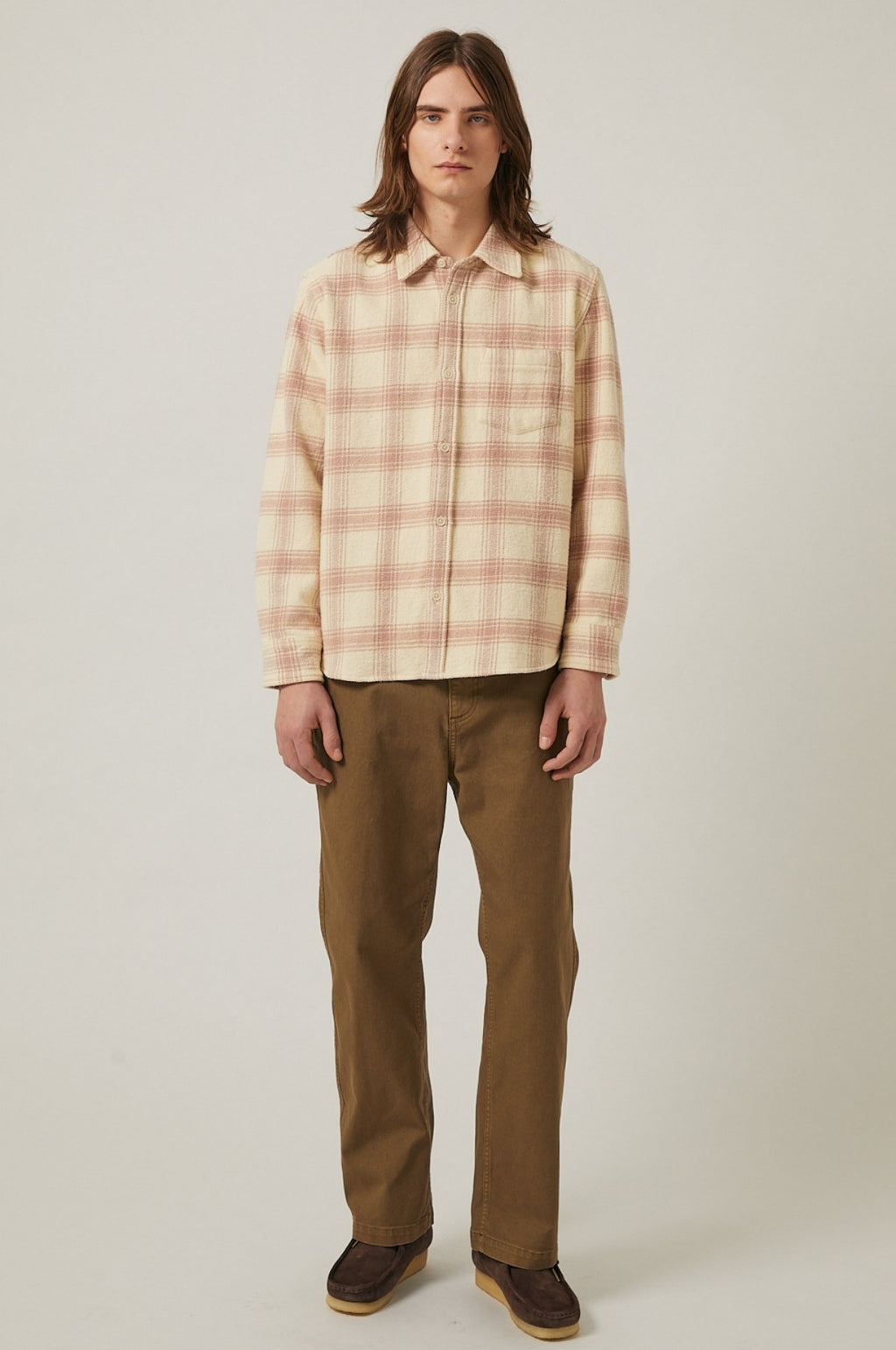 Appalachian Plaid LS Shirt Natural