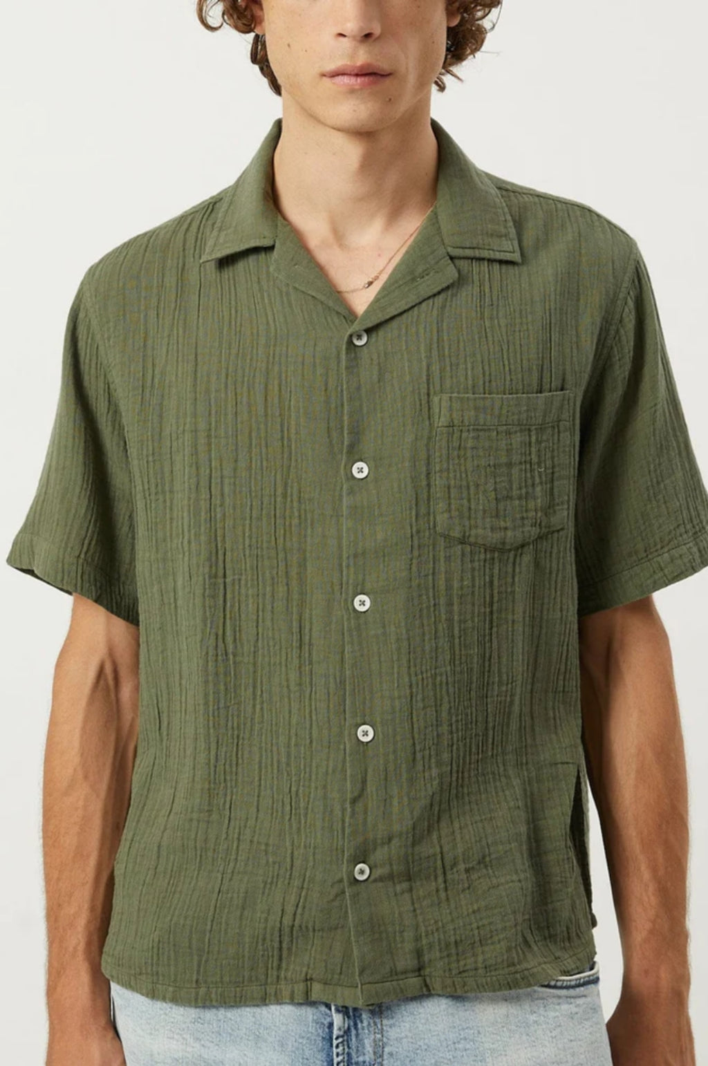 Double Cloth SS Shirt Army