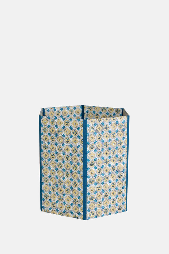 Hexagon Collapsible Basket Spring Bloom Blue