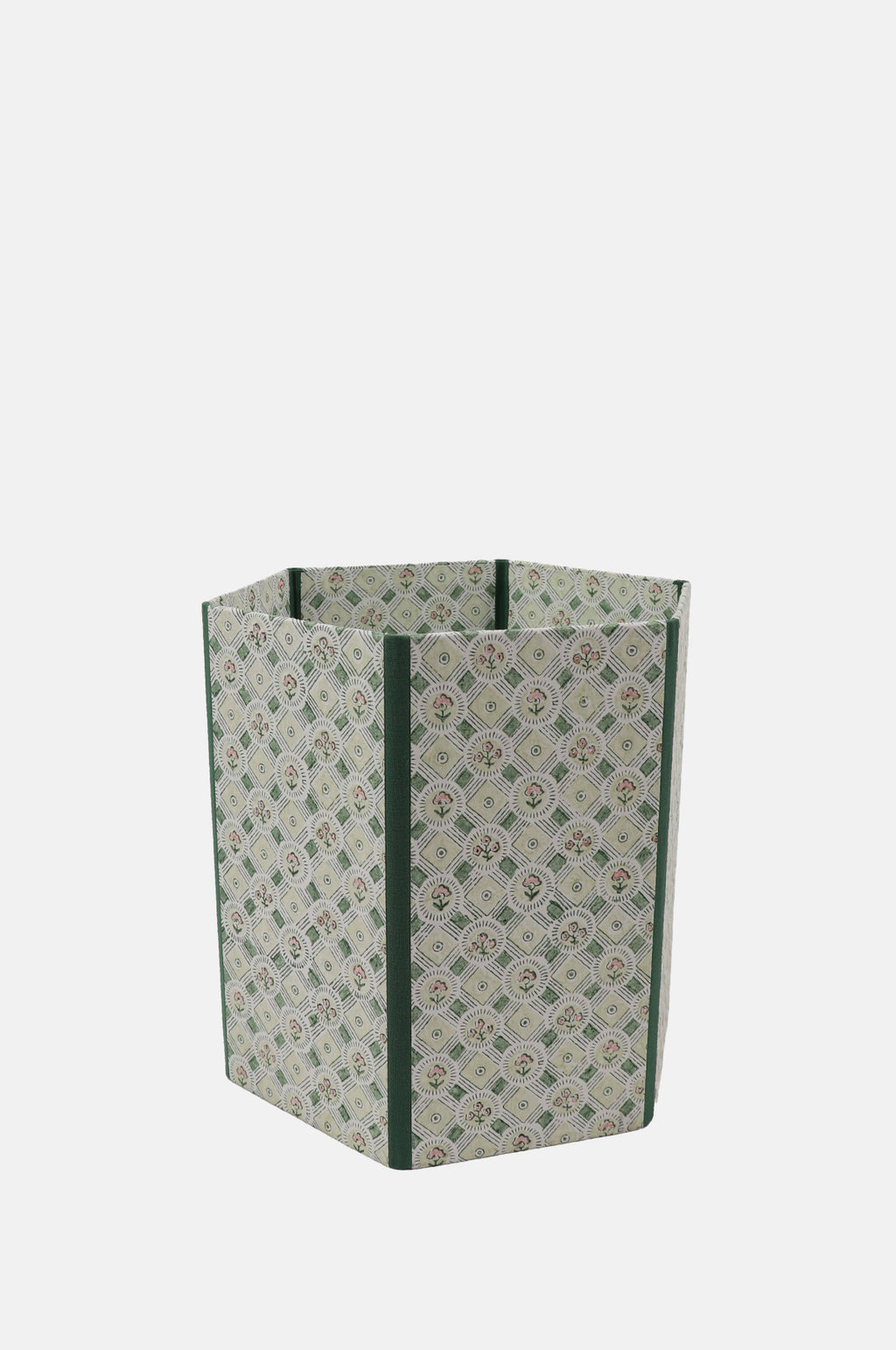 Craft Boat Hexagon Collapsible Basket Spring Bloom Green.