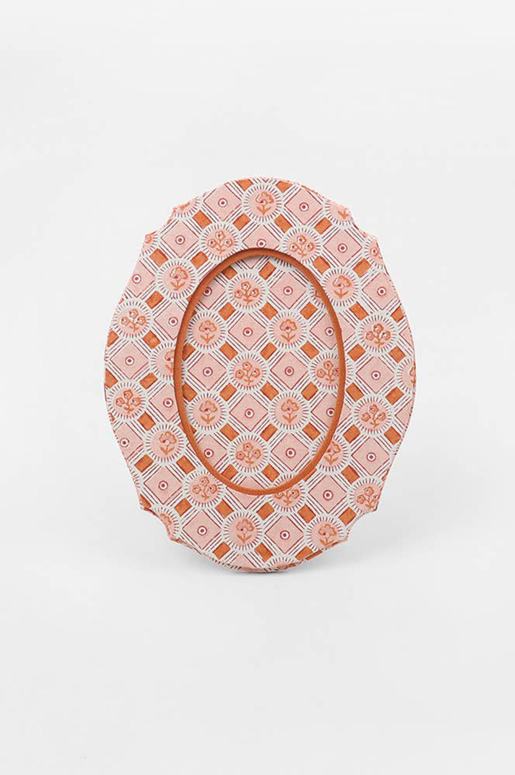 Oval Table Top Picture Frame Spring Bloom Orange
