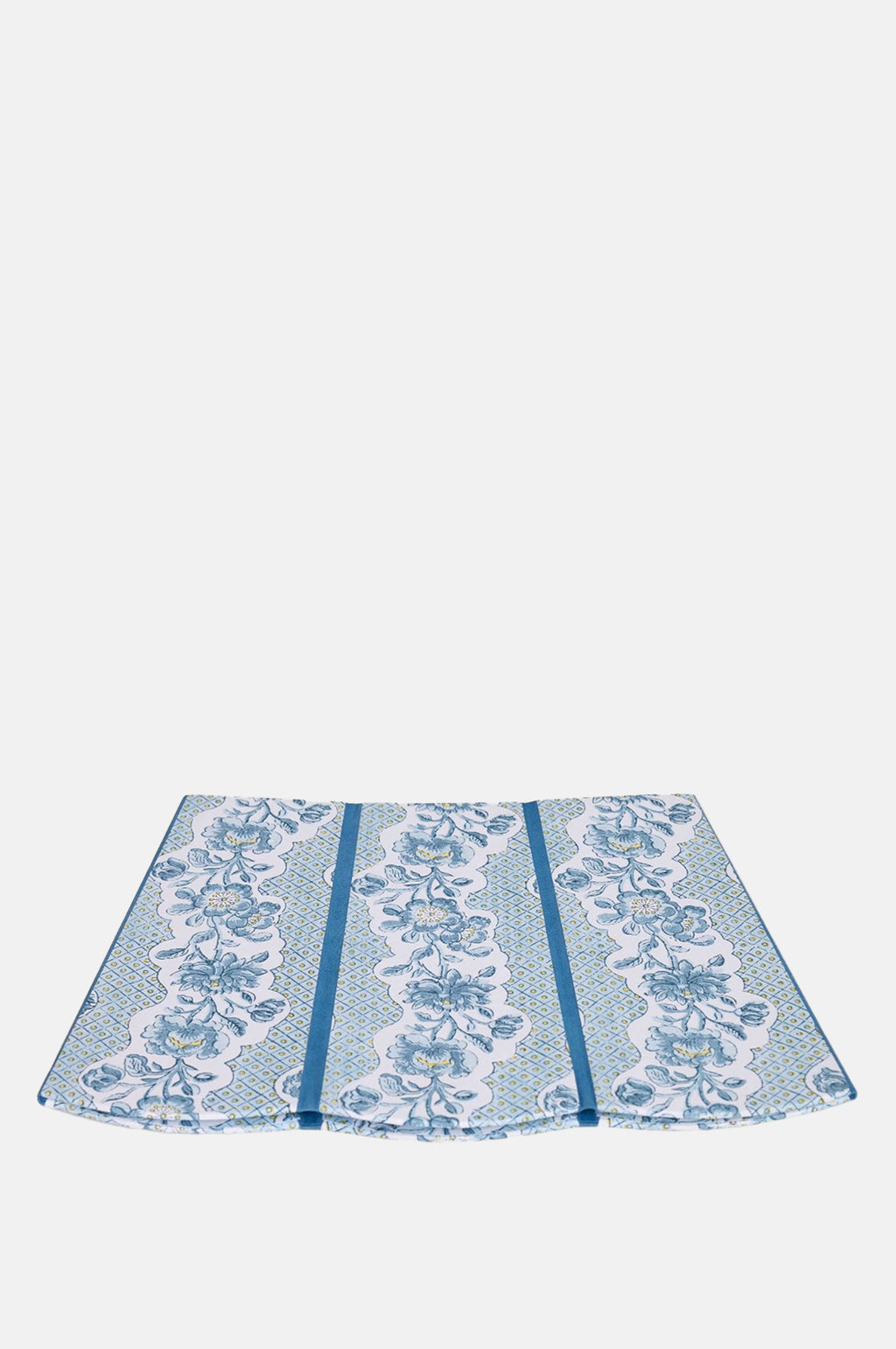 Scalloped Collapsible Basket Indigo