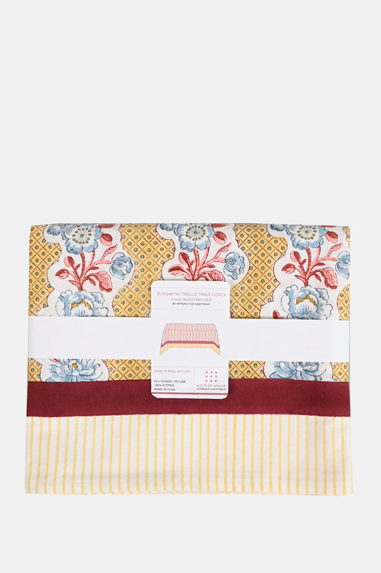 Yellow Blooming Trellis Tablecloth