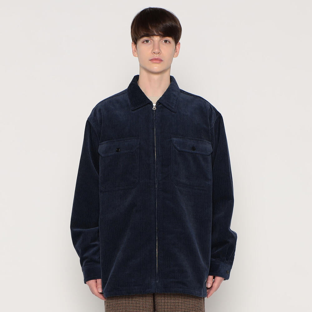 Corduroy zip shirt store