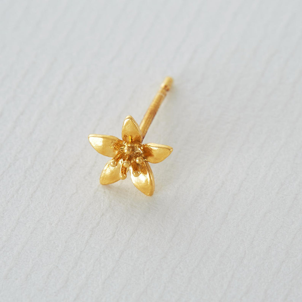 A.M. Lemon Blossom Single Stud Earring Gold