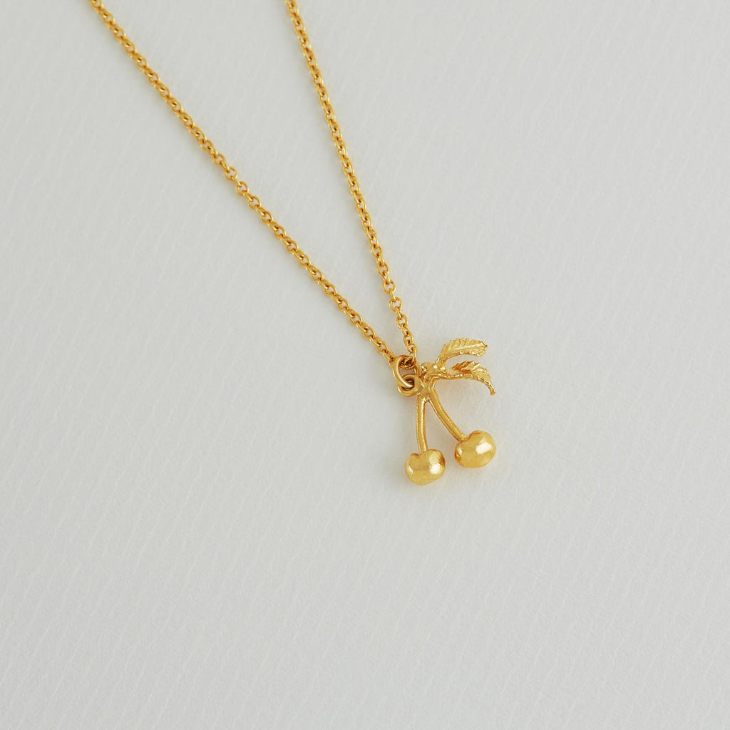 A.M. Small & Sweet Cherry Necklace Gold