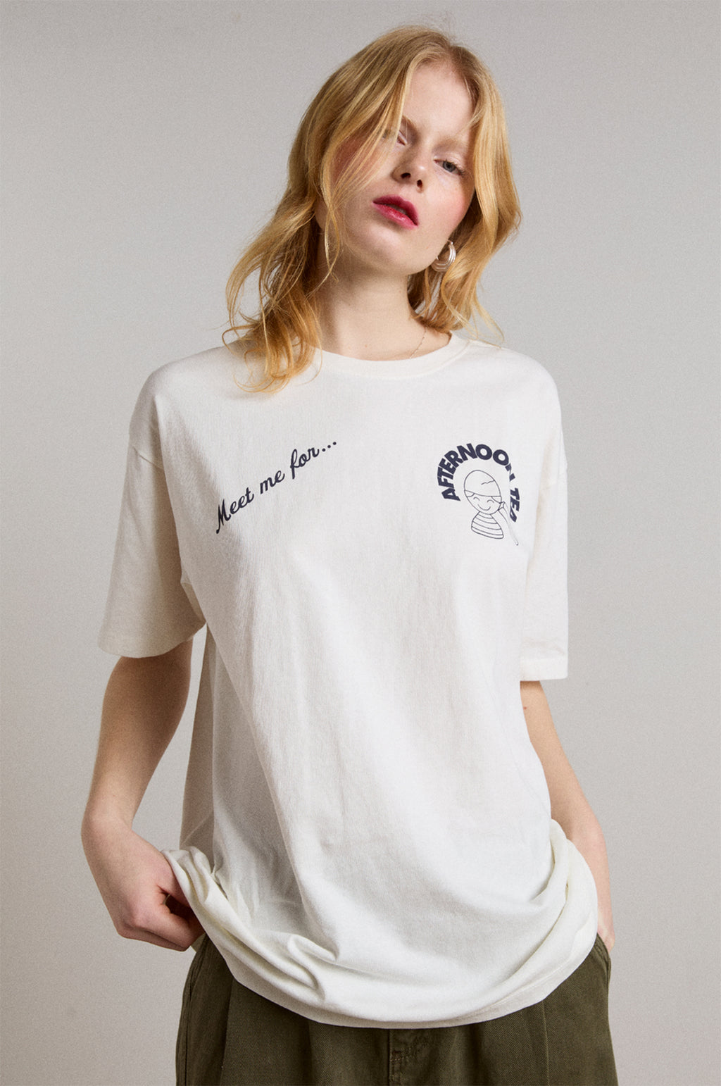 Afternoon Tea Boyfriend Tee White