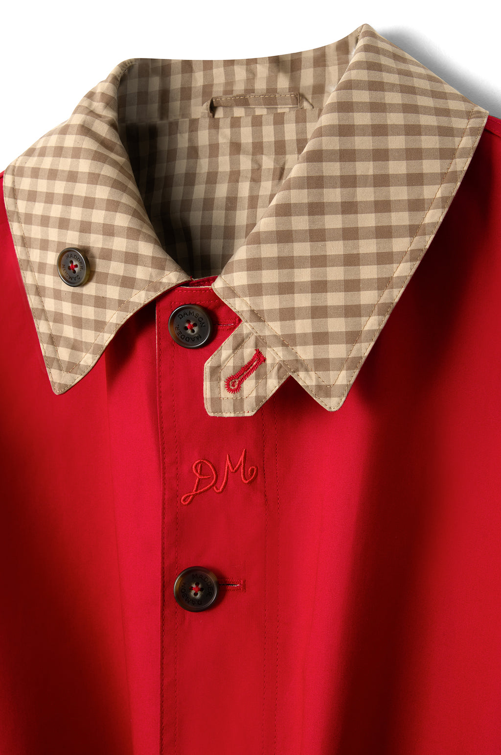 Anja Reversible Honey Trench Tan/Red