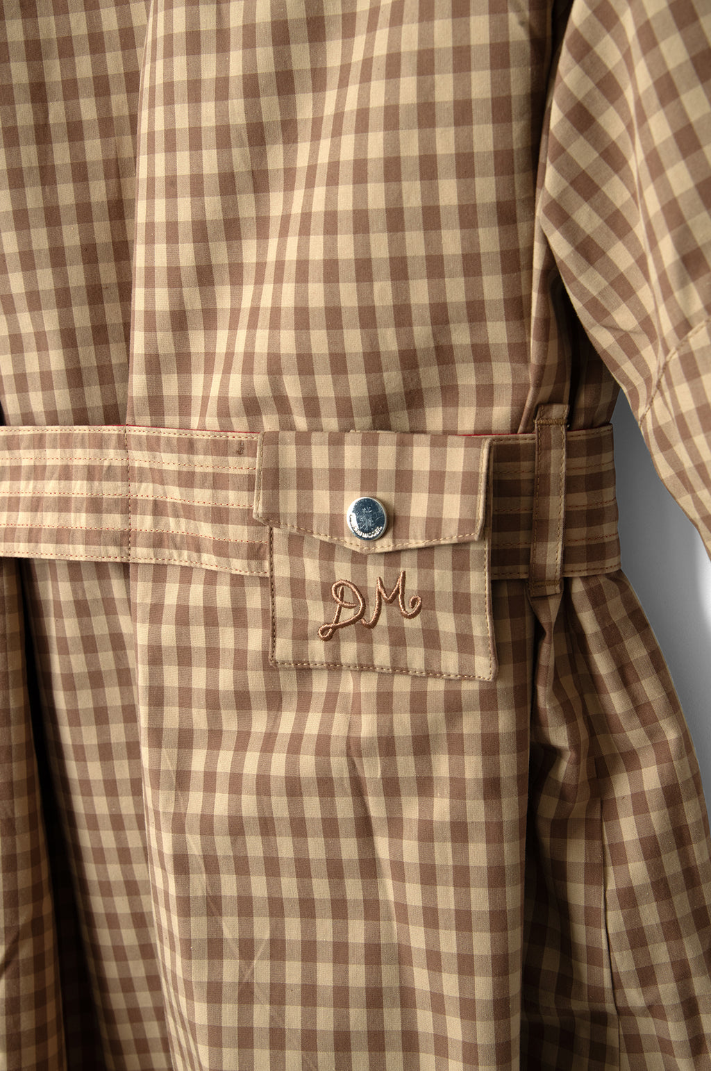 Anja Reversible Honey Trench Tan/Red