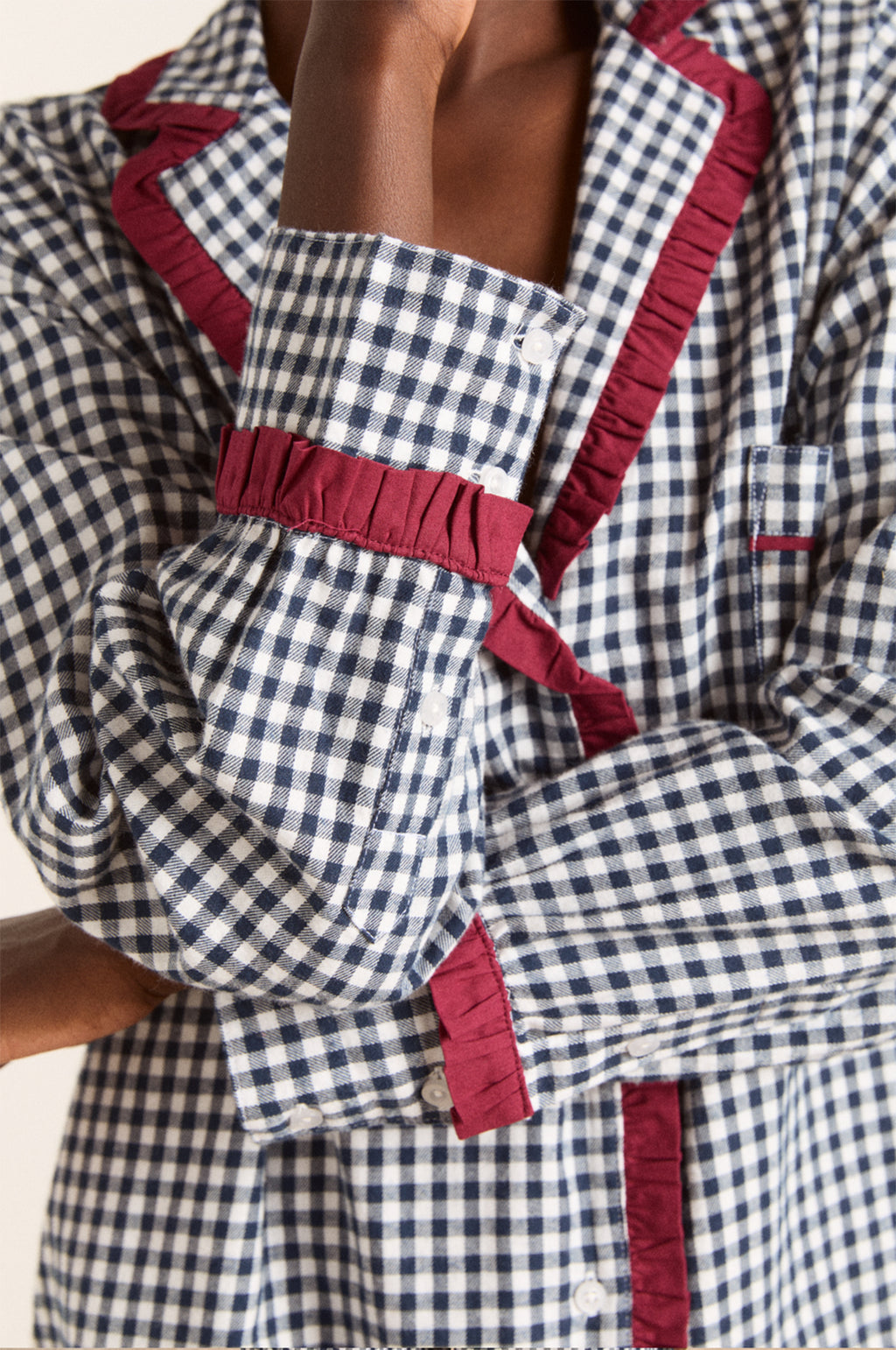 Antonia PJ Set Navy Gingham