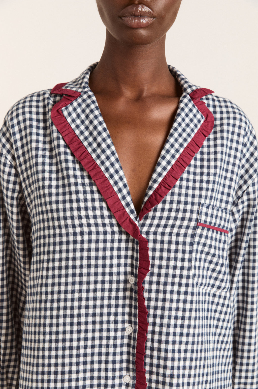 Antonia PJ Set Navy Gingham