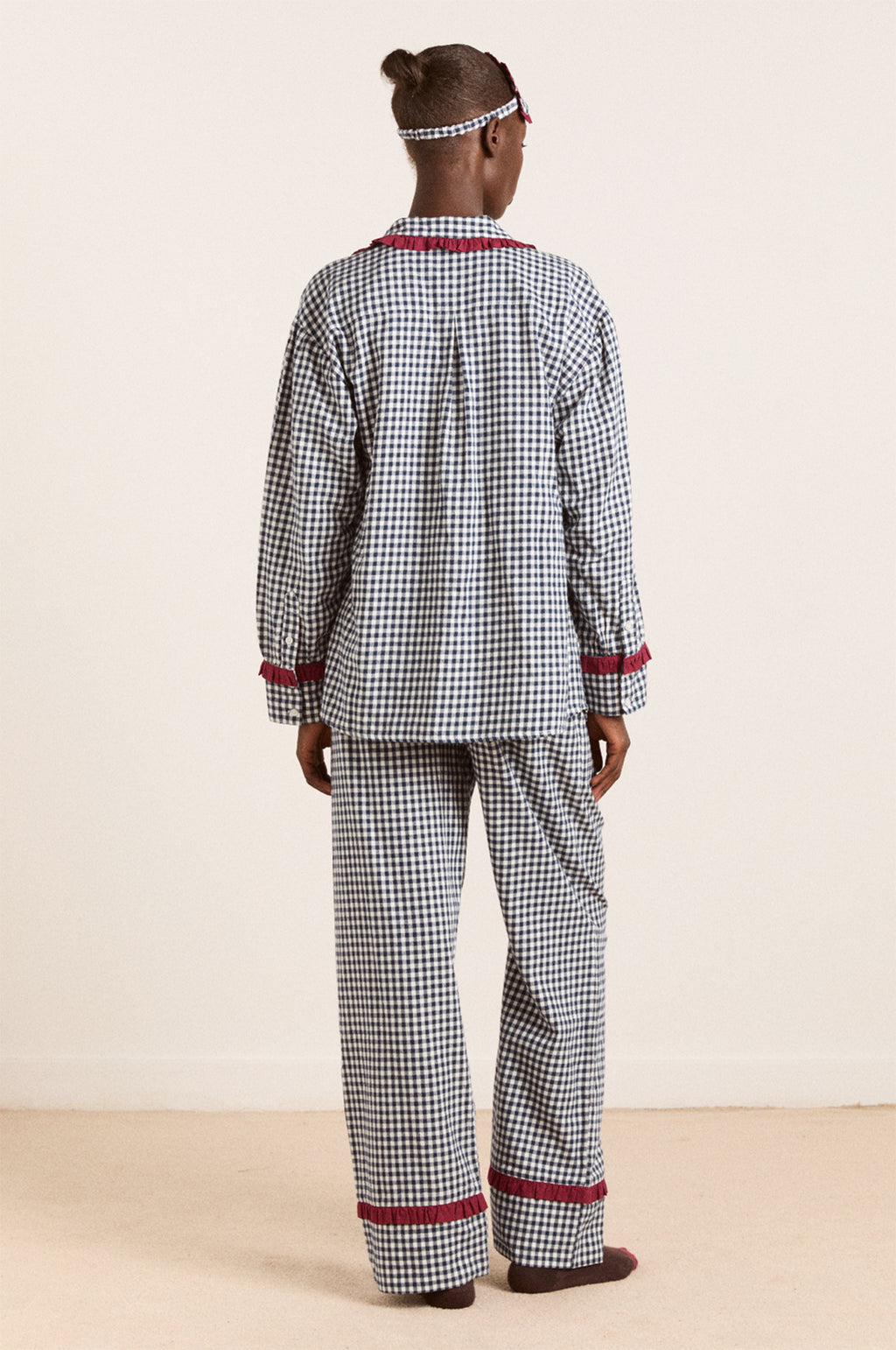 Antonia PJ Set Navy Gingham