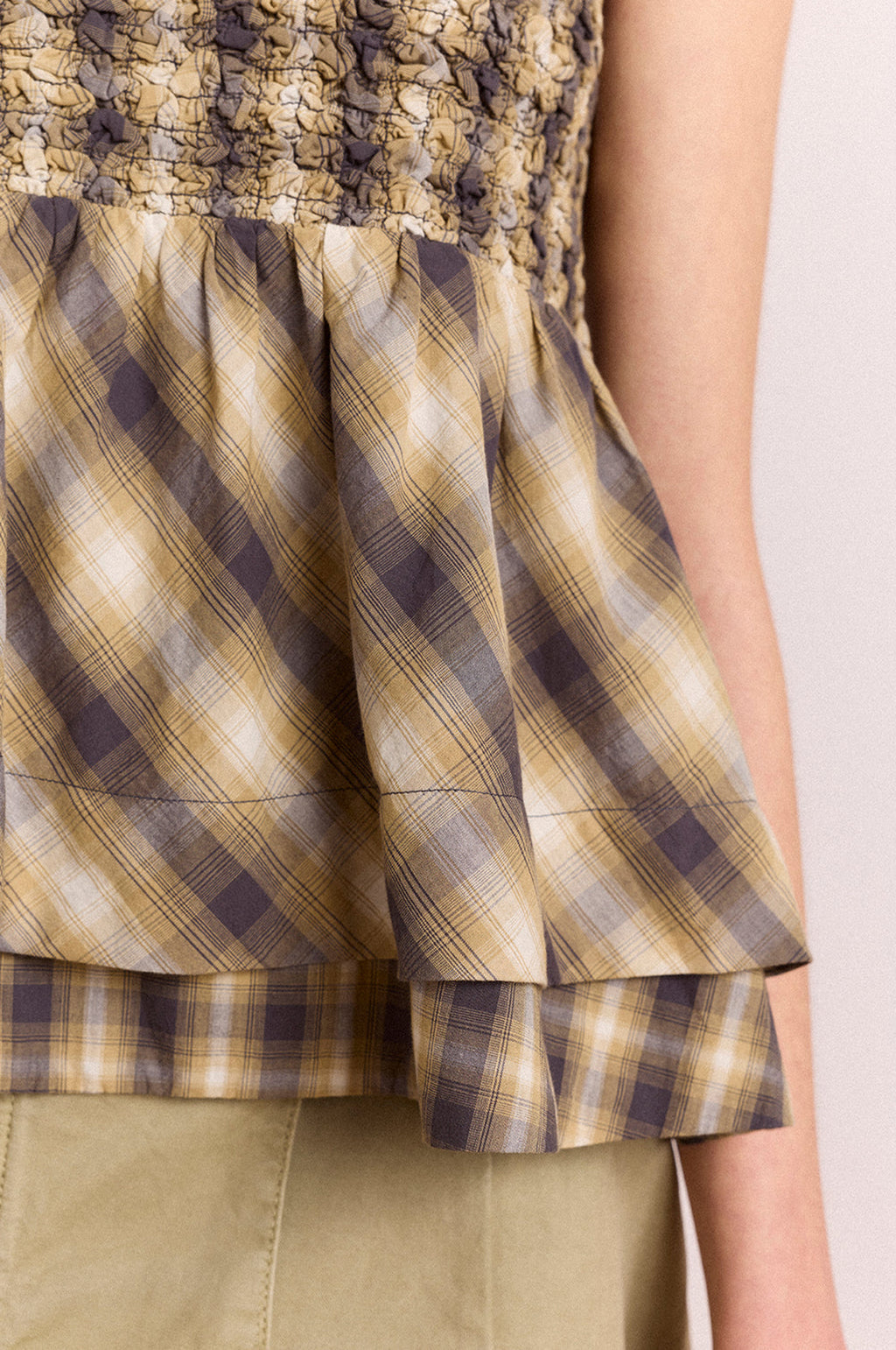 Azalea Cami Cardamon Check Mixed