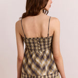 Azalea Cami Cardamon Check Mixed