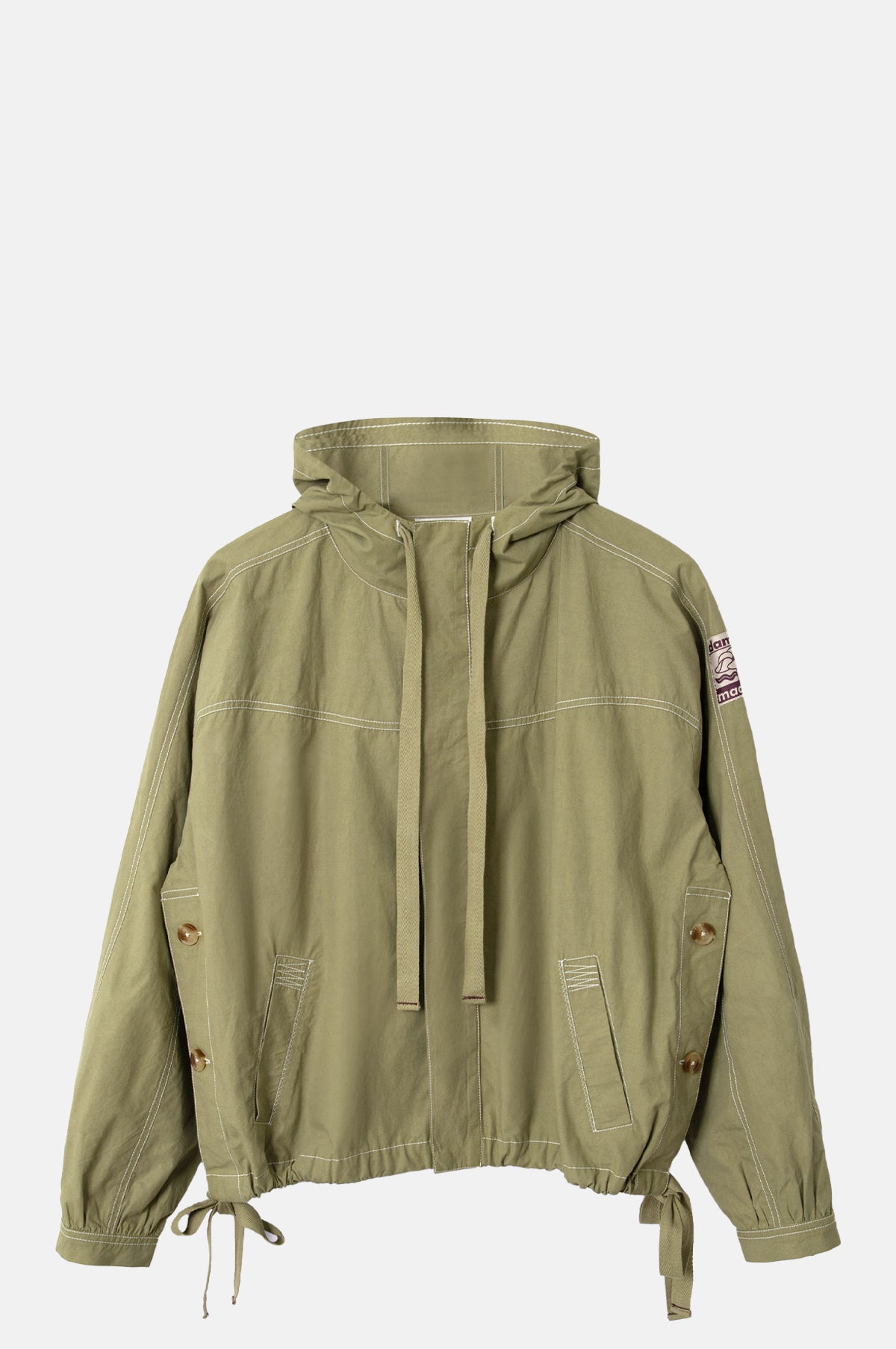 Damson Madder Blake Hooded Top Sage.