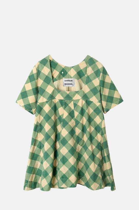 Bridget Mini Dress Green Butter Gingham