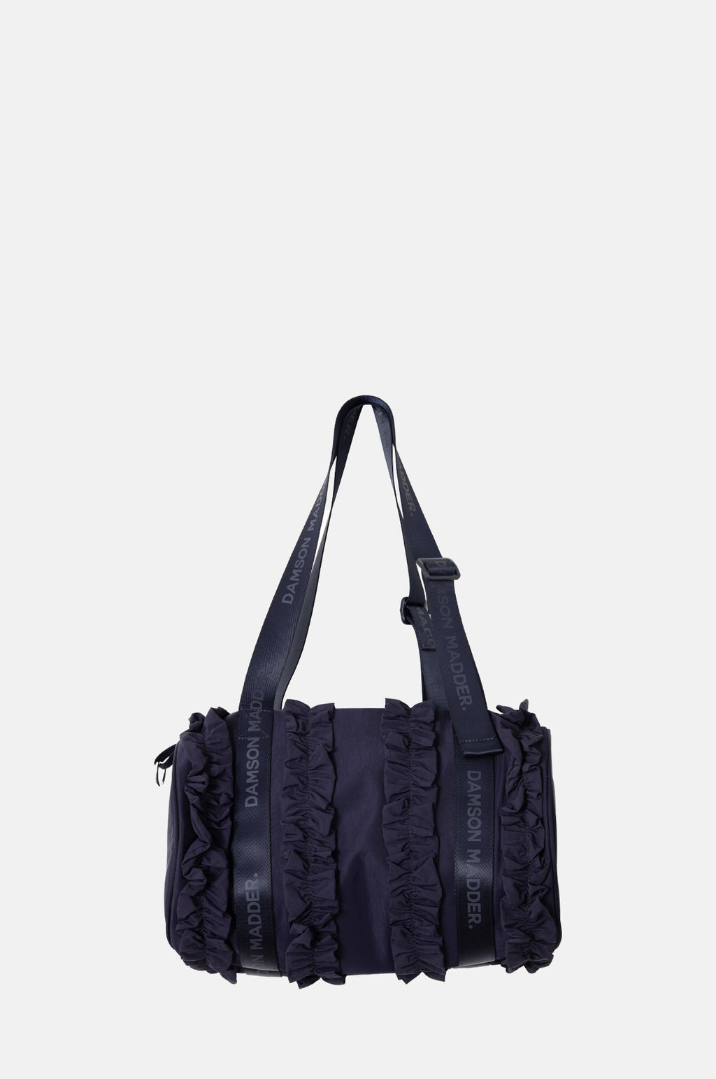 Damson Madder Brooke Frill Barrel Bag Navy.