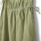 Caspia Volume Midi Skirt Basil Stripe
