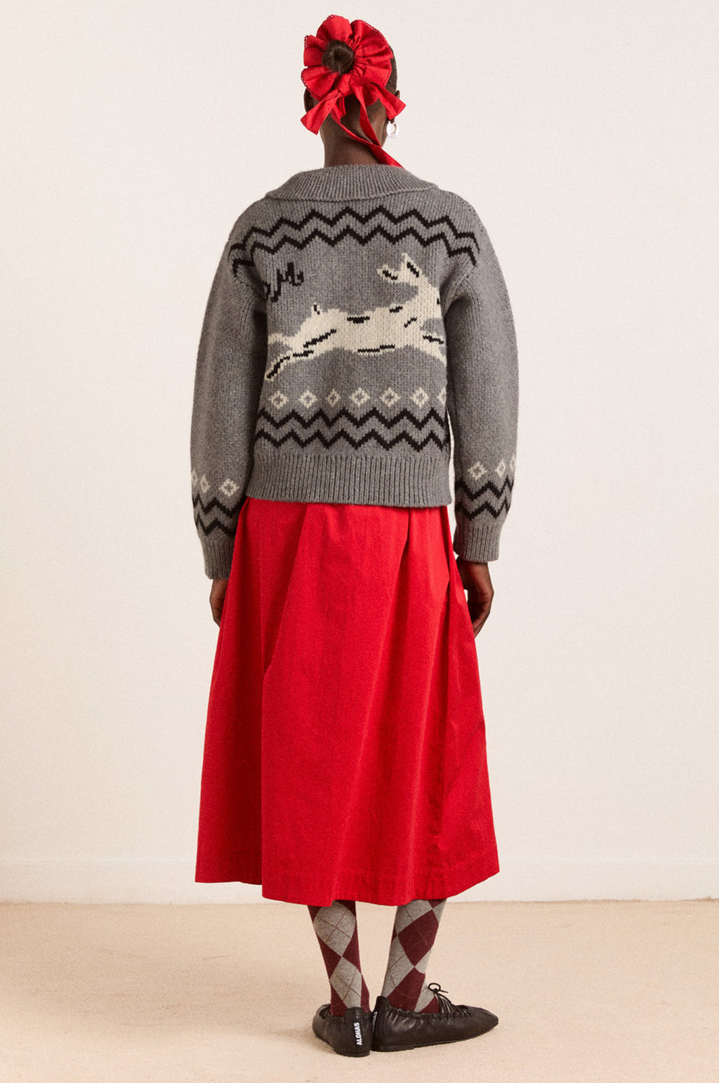 Cecily Collar Cardigan Bunny Intarsia