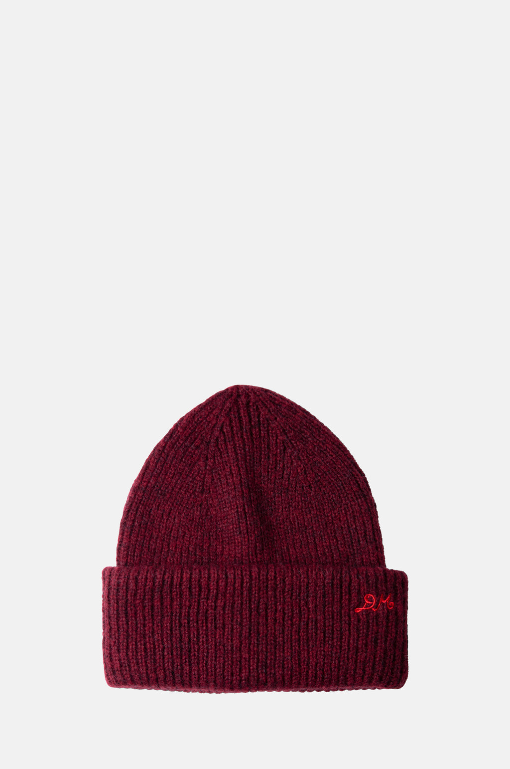 Damson Madder DM Logo Beanie Burgundy.