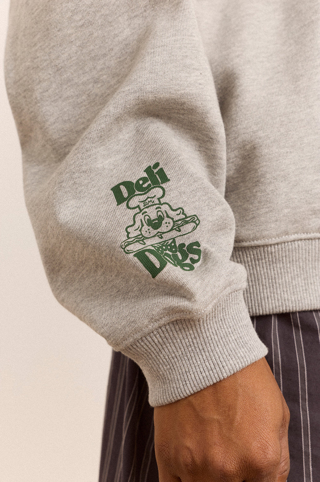 Deli Dog Sweatshirt Grey Marl