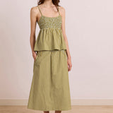 Dinah Cami Basil Stripe