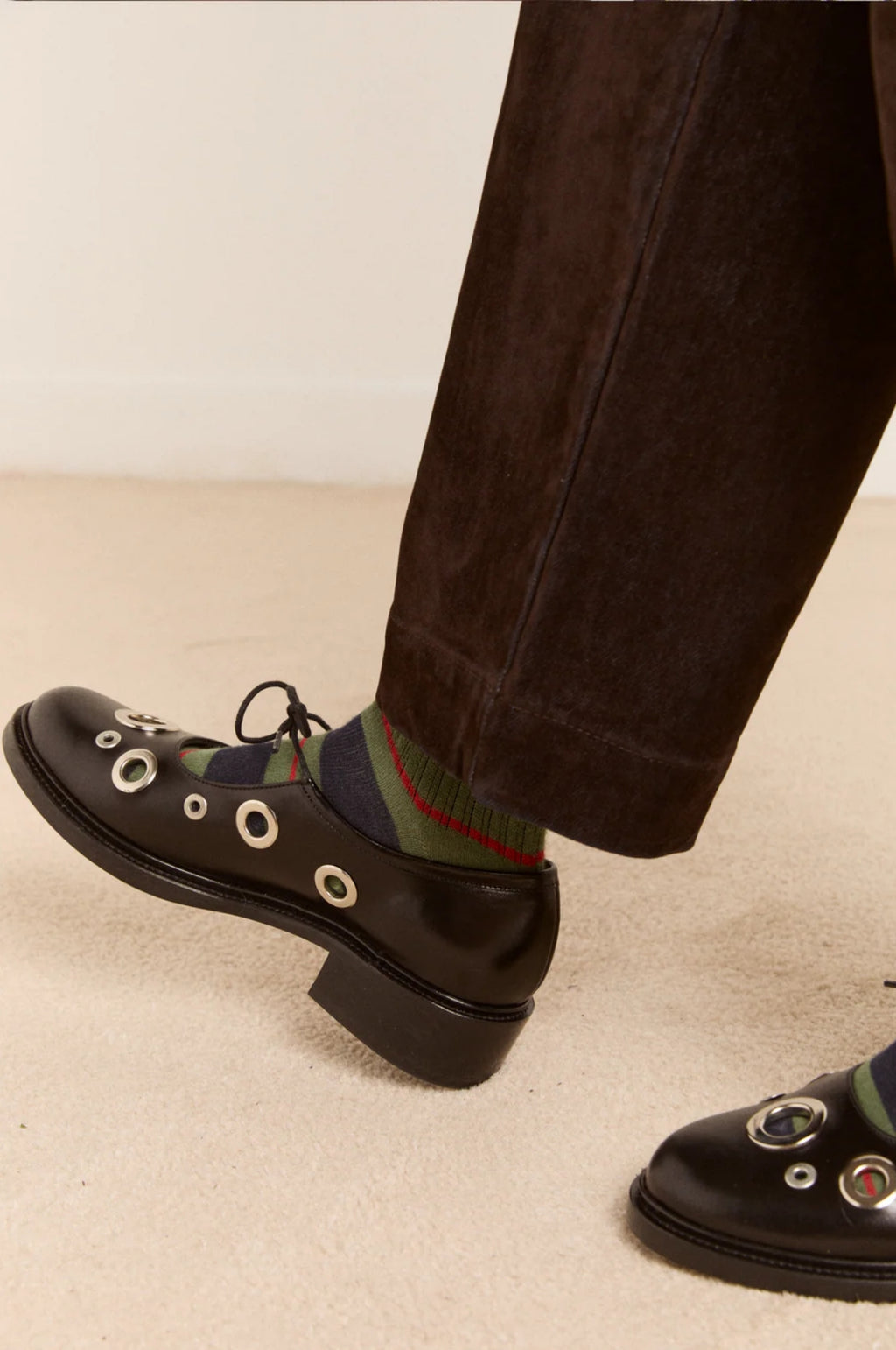 Drew Flocked Denim Jeans Bitter Choc